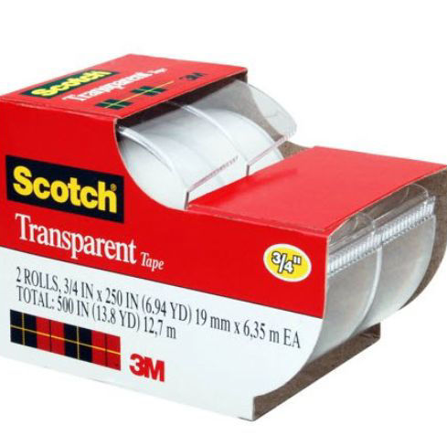 3M SCOTCH TRANSPARENT TAPE 2PCS
