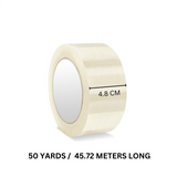 PACKAGING TAPE 4.8CM x 50YARDS - CLEAR 6PCS