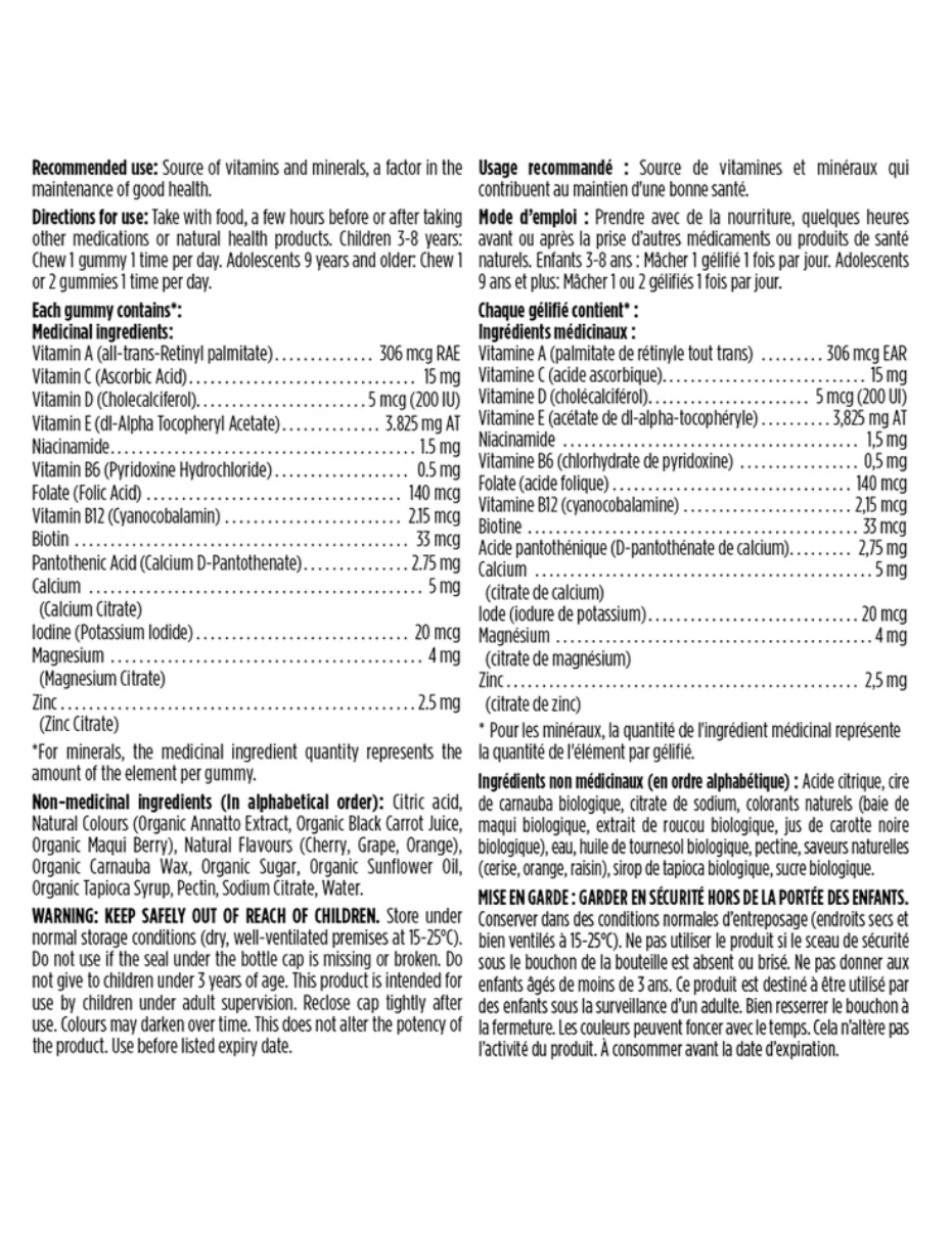 Kirkland Signature Children's Multi-vitamin Gummies - 250 gummies