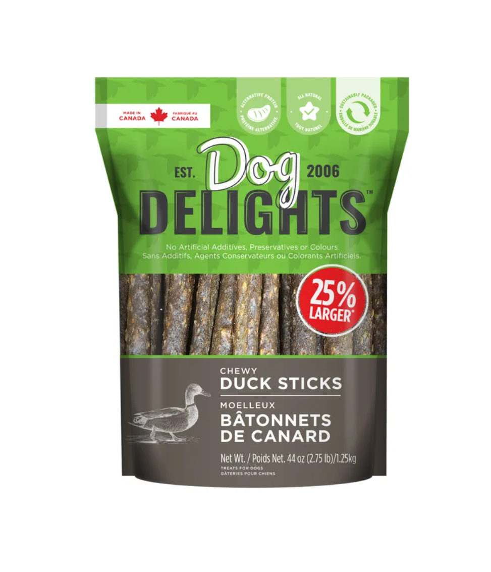 Dog Delights Chewy Duck Sticks Dog Treats, 1.25 kg ( 2.75 lb.)