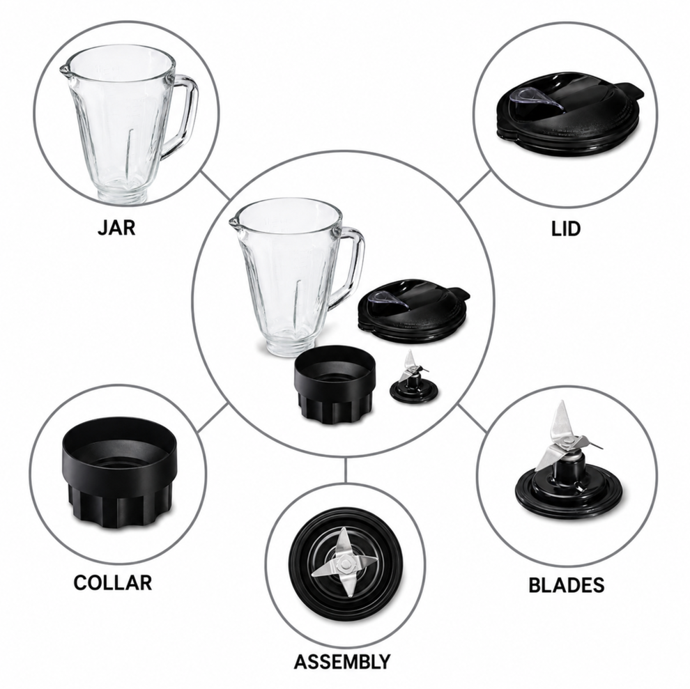 HAMILTON BEACH MULTIBLEND BLENDER WITH GLASS JAR #58240C