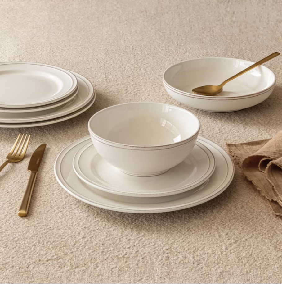 over&back Stoneware Dinnerware Set, 16-pieces