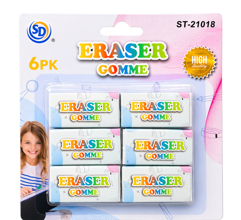 SD ERASER 6PCS