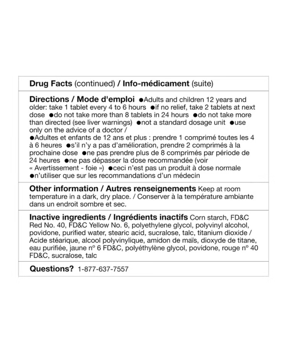 Kirkland Signature Acetaminophen Easy Tab 500mg 400 tablets