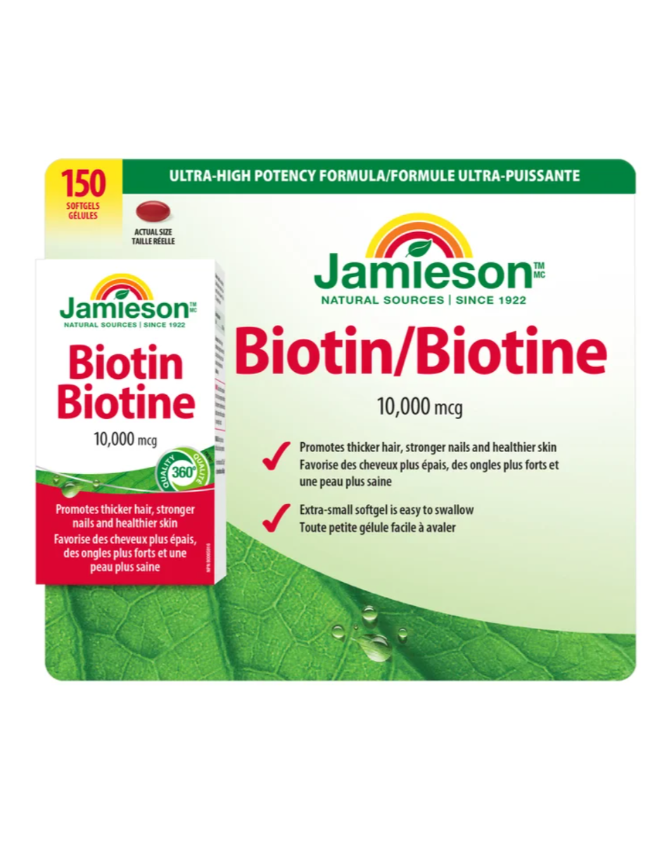 Jamieson Biotin 10,000 mcg, 150 Softgels