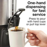 Proctor Silex Coffee Urn, Black and Stainless Steel