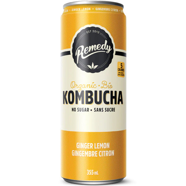 Remedy Drinks Ginger Lemon Kombucha 355 mL