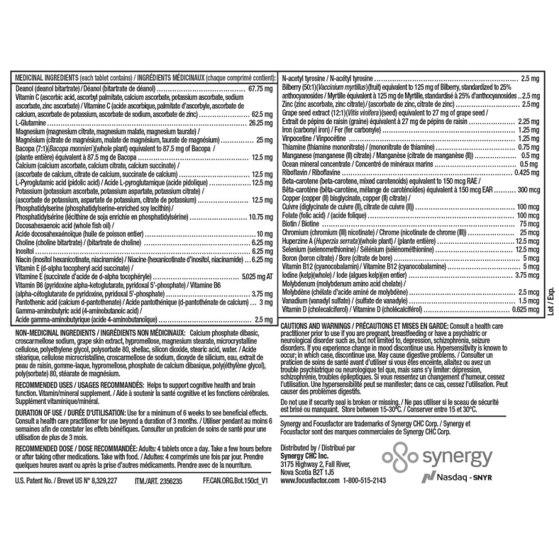 Focus Factor Brain Supplement & Complete Multivitamin