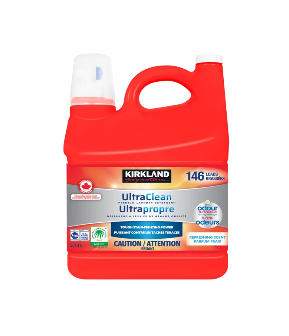 Kirkland Signature Ultra Clean Premium Laundry Detergent, 146 wash loads