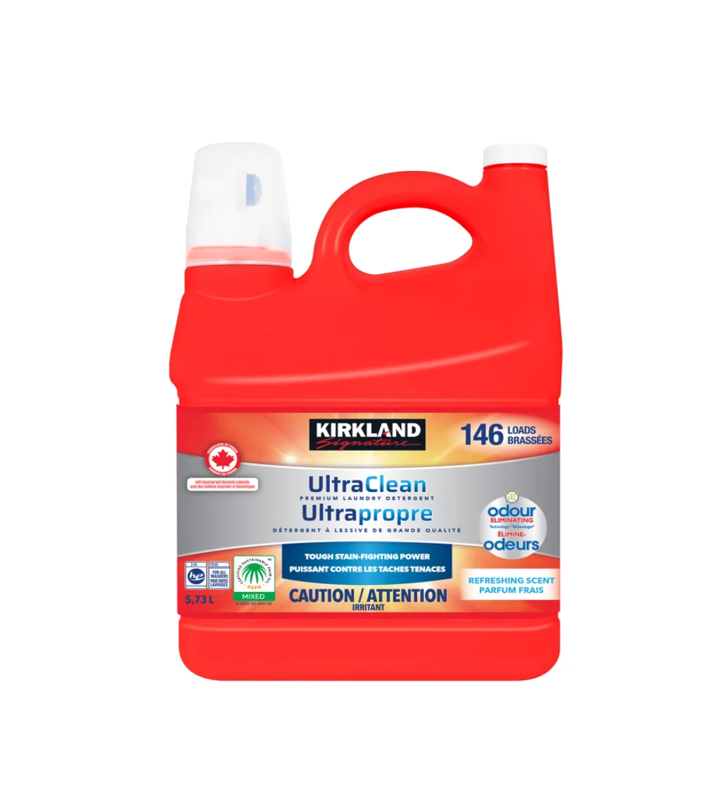Kirkland Signature Ultra Clean Premium Laundry Detergent, 146 wash loads