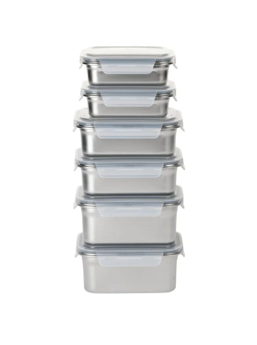 Neoflam Stainless Steel Food Storage Set, 12-pieces