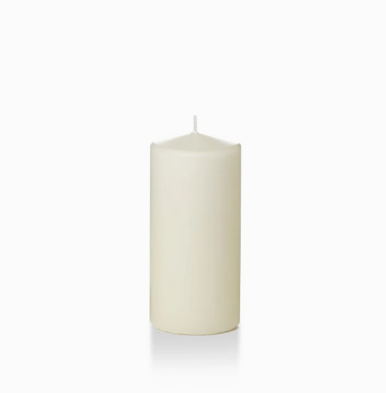 Yummi 3" x 6"  Round Pillar Candles - 3 per Pack