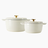 Tramontina Cast Iron Covered Casserole Set - White