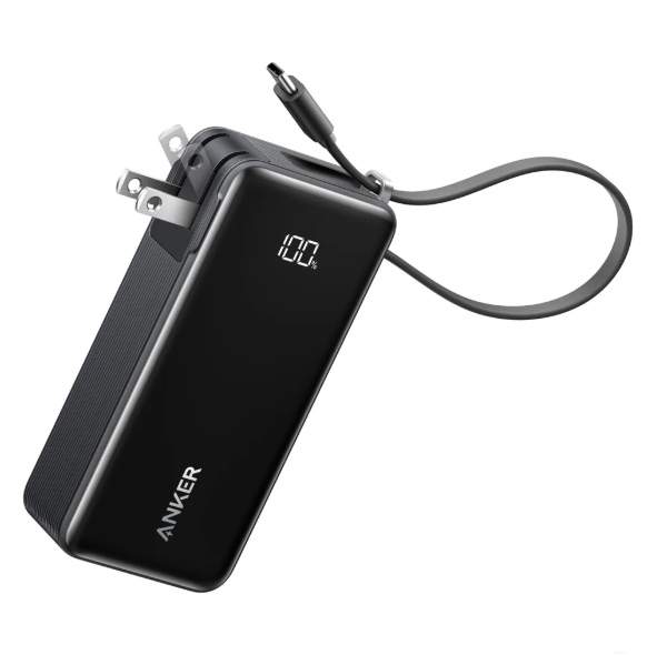 Anker 10K Wireless Portable Charger with Built-In USB-C Cable
