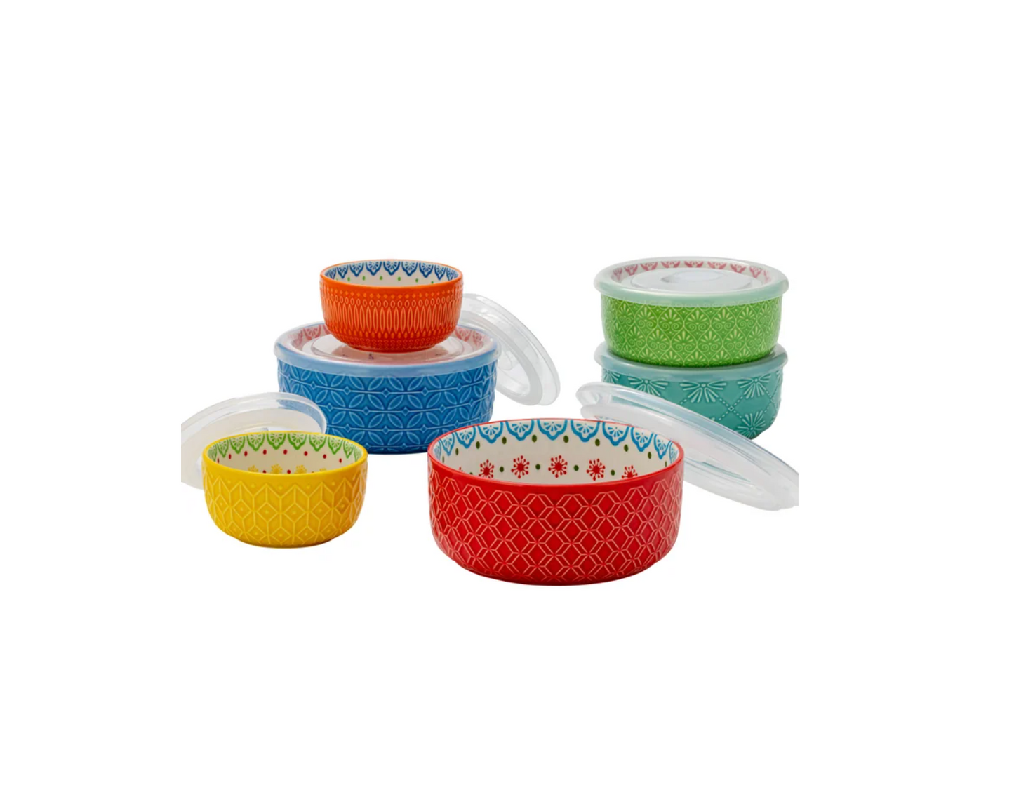 Signature Housewares Morocco Bowls with Lids, 6-piece
