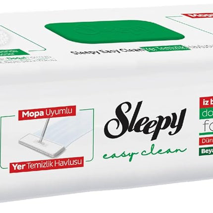 Sleepy Easy Clean White Soap Additive Mopa Compatible Floor Cleaning Towel, 50 Sheets
