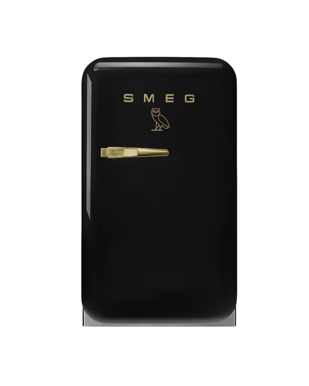SMEG X OVO Drake Collaboration 16 in. 1.5 cu. ft. Compact Refrigerator
