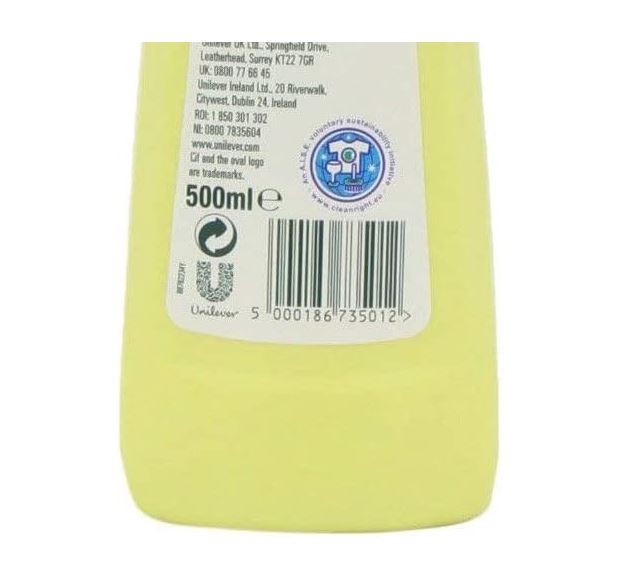 Cif, Lemon Scented Cream Cleaner 750ml, Yellow