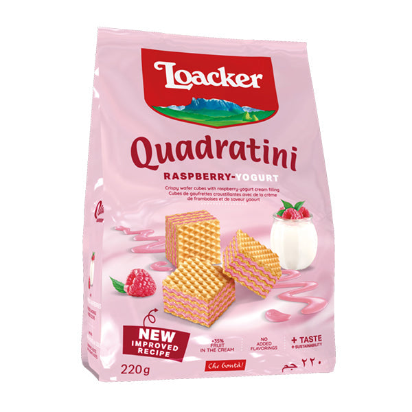 Loacker Quadratini Raspberry Yogurt 220 g