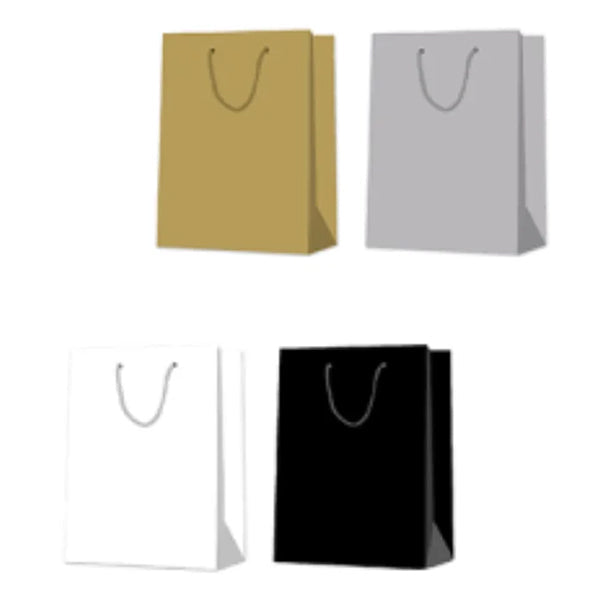 EPC Solid Colour Small Giftbags Gold Silver White Black