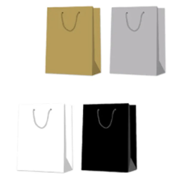 EPC Solid Colour Medium Giftbag Gold Silver White Black
