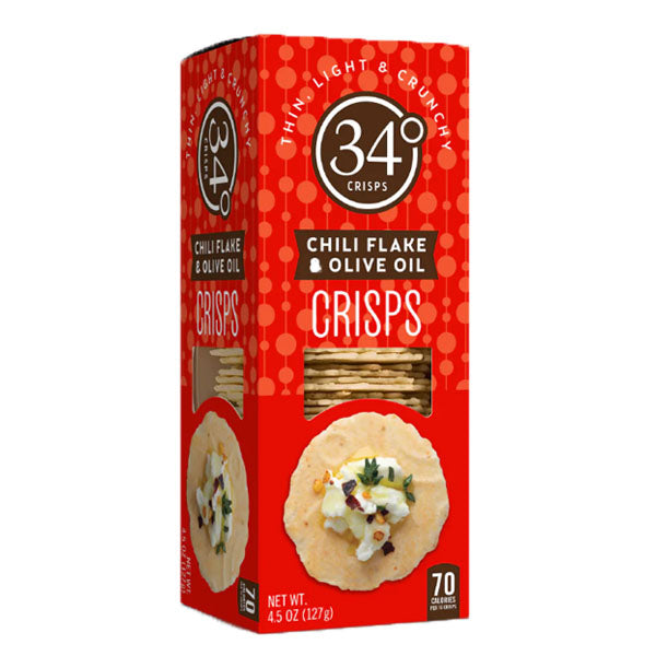 34 Degrees Chili Flake & Olive Oil Crisp 127 g