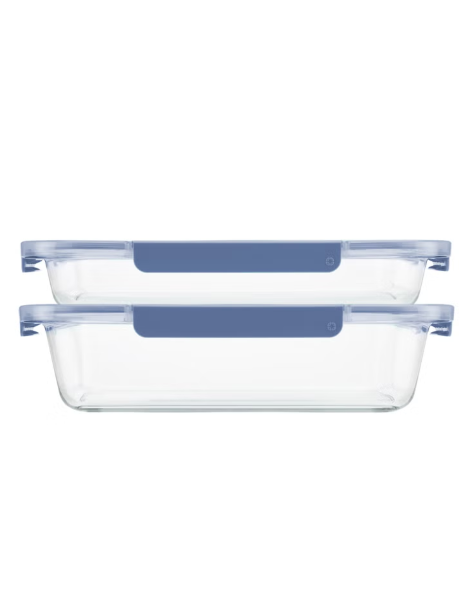 Ello Glass Baking Dish with Plastic Lids, 4-pieces