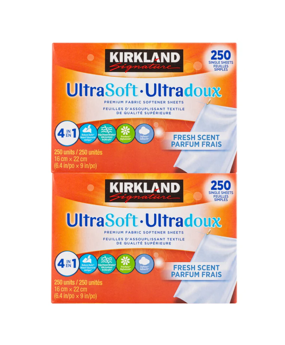 Kirkland Signature UltraSoft Premium Fabric Softener Sheets,