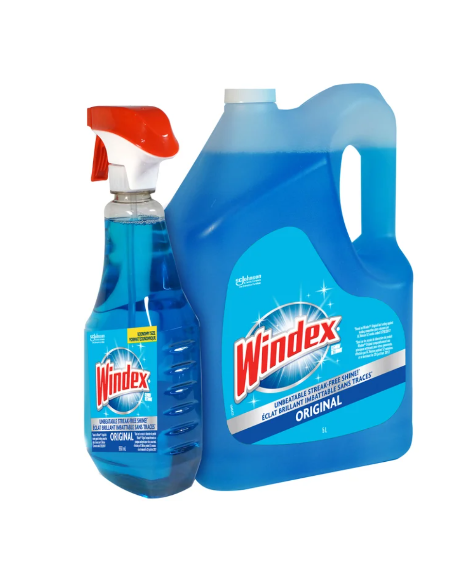 Windex Original Glass Cleaner, 5 L + 950 mL