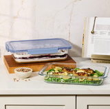Ello Glass Baking Dish with Plastic Lids, 4-pieces