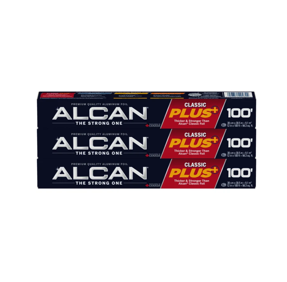 Alcan Classic Plus Aluminum Foil Wrap, 3-pack