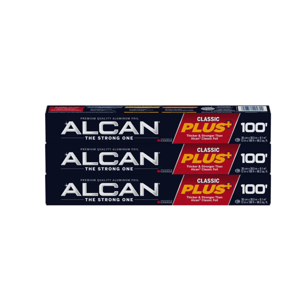 Alcan Classic Plus Aluminum Foil Wrap, 3-pack