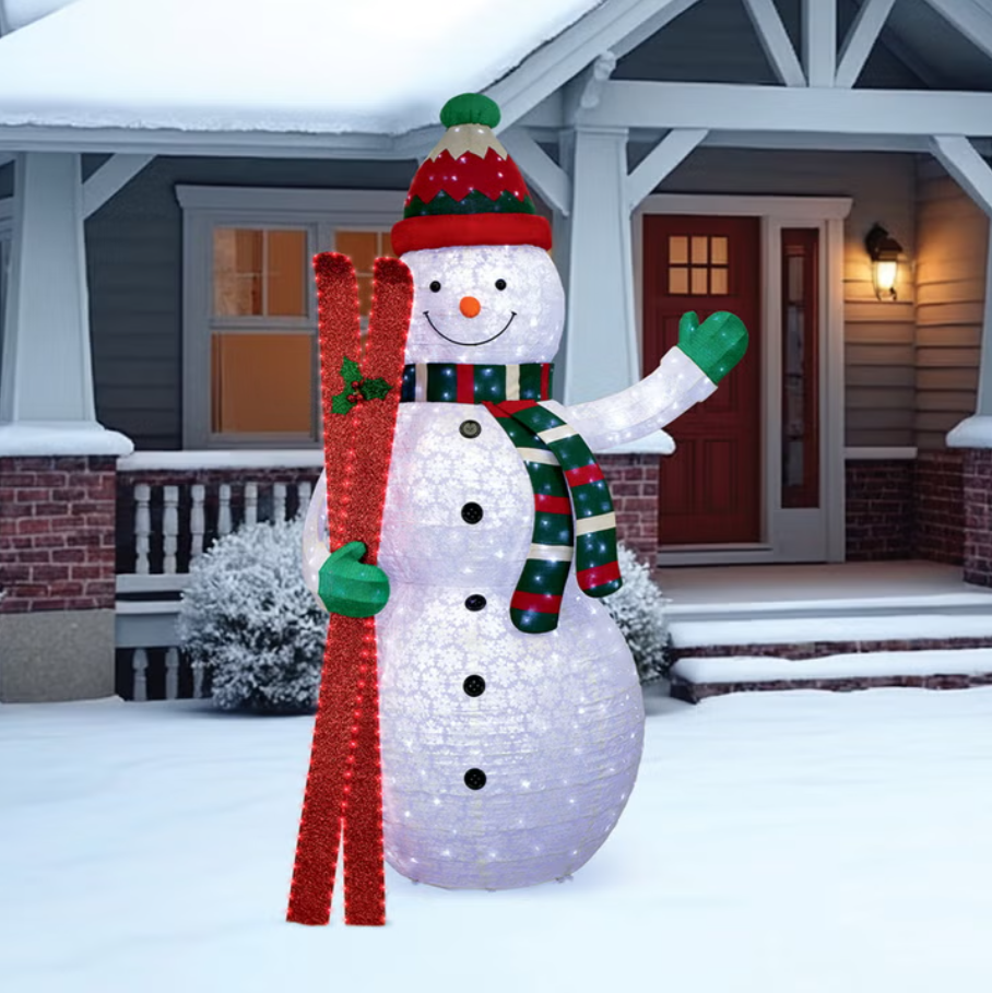 2.74 m (9 ft.) Snowman with Twinkle Lights