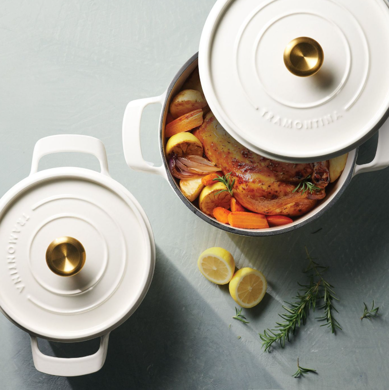 Tramontina Cast Iron Covered Casserole Set - White