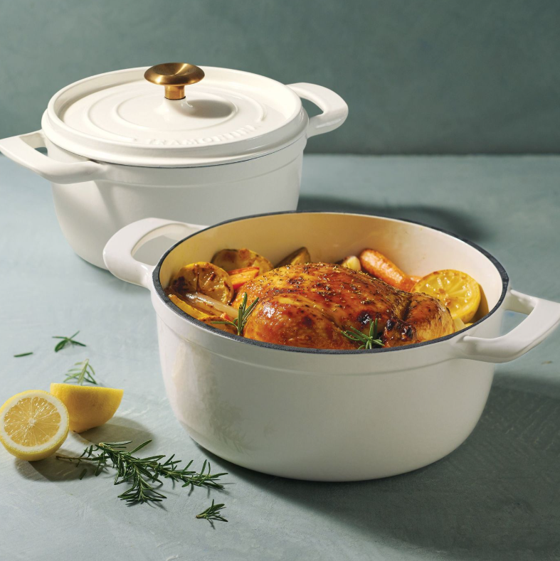 Tramontina Cast Iron Covered Casserole Set - White