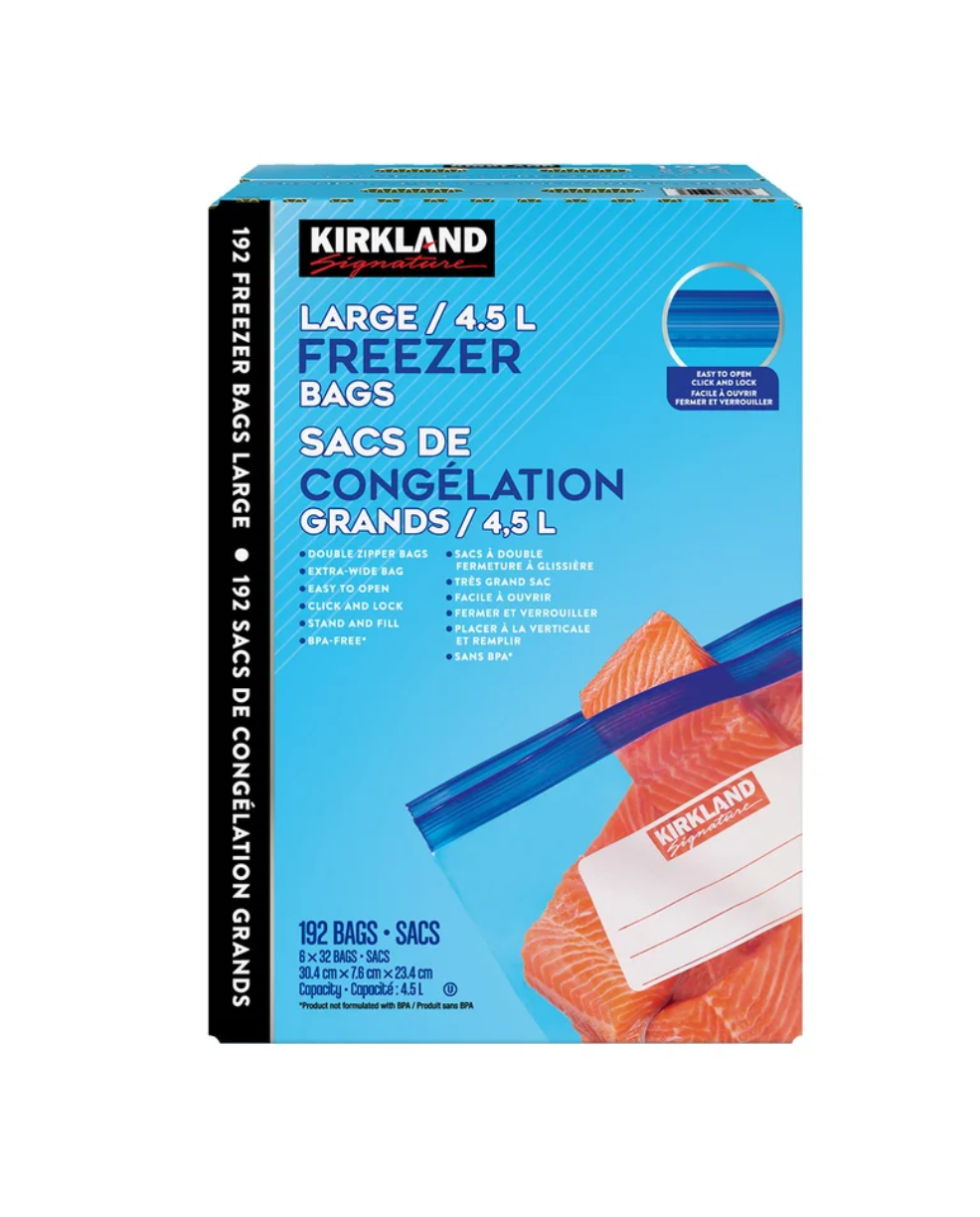 Kirkland Signature Large Freezer Bags, 192-count