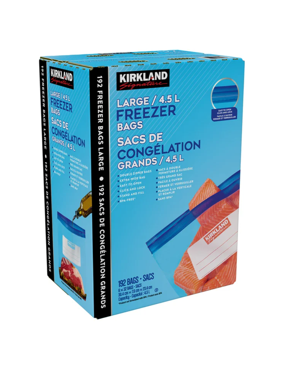 Kirkland Signature Large Freezer Bags, 192-count