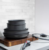 T-fal Ingenio Ceramic Cookware Set with Detachable Handle, 7-pieces