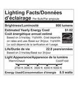 Luminus LED 8.5W Dimmable A19 Bulb E26 Base