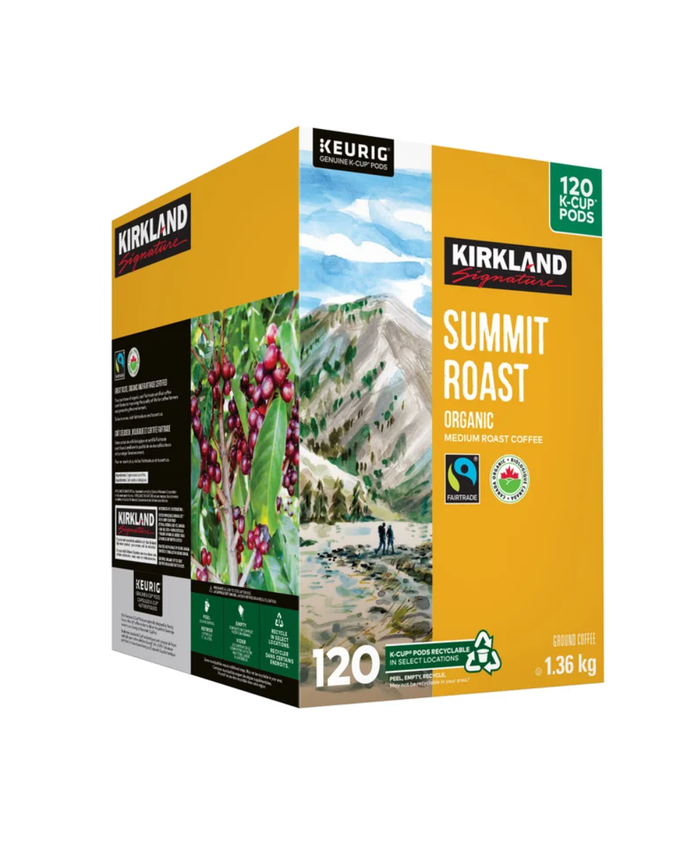Kirkland Signature Organic Coffee K-Cup Pods, 120-count
