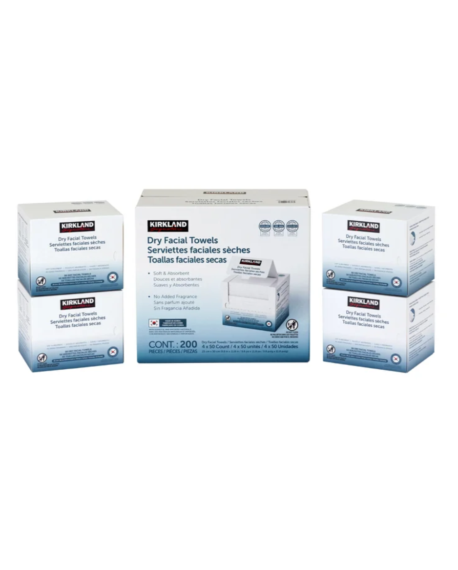 Kirkland Signature Dry Facial Towels, 50-count