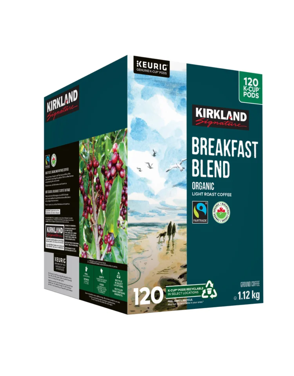 Kirkland Signature Organic Coffee K-Cup Pods, 120-count
