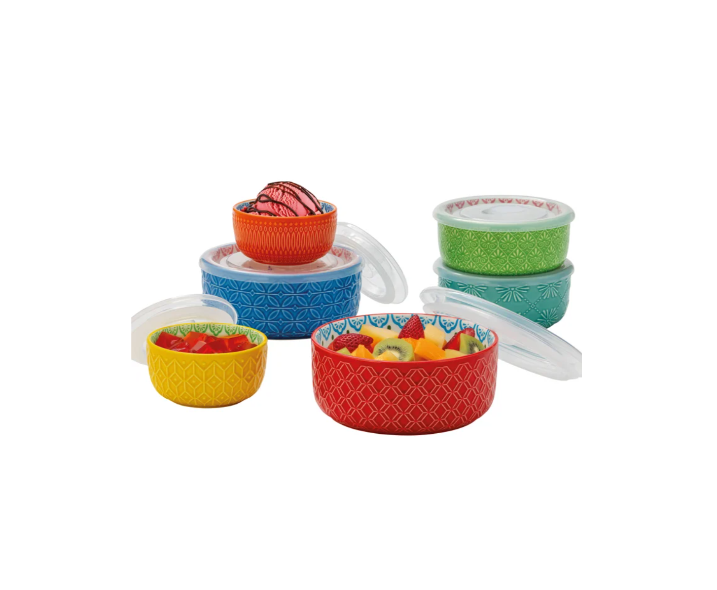 Signature Housewares Morocco Bowls with Lids, 6-piece