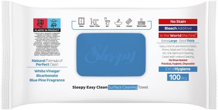Sleepy Easy Clean All Purpose Cleaning Wet Wipes, Disposable Multi Surface Cleaner