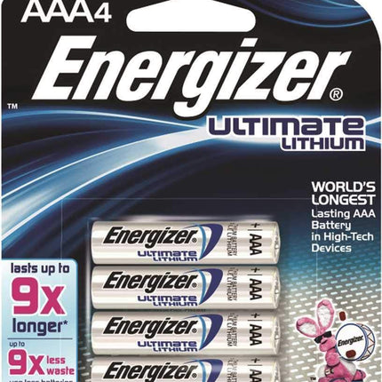 Energizer® Photo Ultimate Lithium AAA Batteries, Pack of 4
