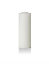 Yummi 3" x 8" Round Pillar Candles - 3 per Pack