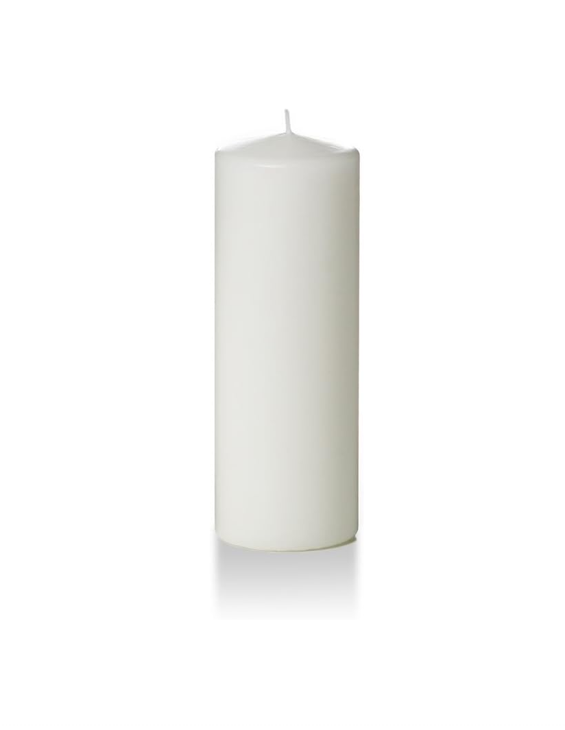 Yummi 3" x 8" Round Pillar Candles - 3 per Pack
