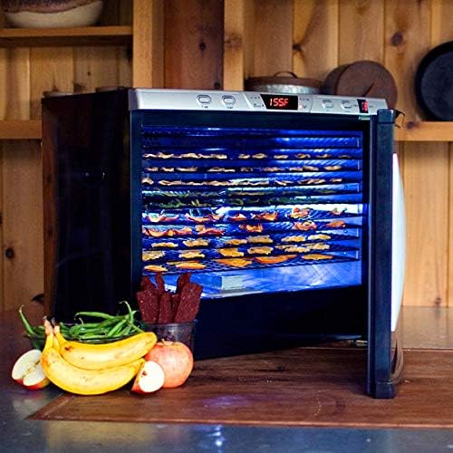 Weston, Pro Series Digital Dehydrator 28-0301-W, 80 Liter 12 Tray with Timer & Light ,Silver