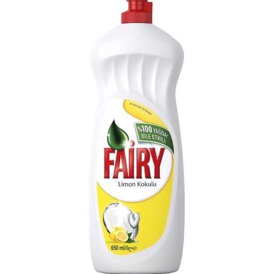 Fairy , Lemon Scented Liquid Dish Detergent 650 ml , White
