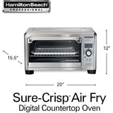 HAMILTON BEACH Professional Sure-Crisp Digital Air Fryer Countertop Toaster Oven - 31243